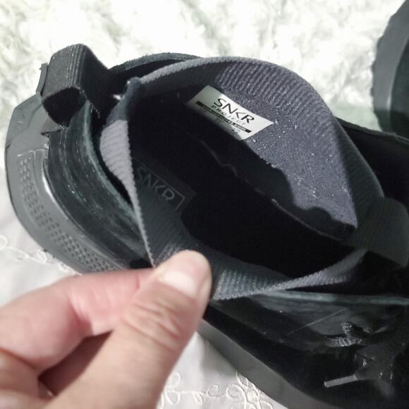 SNKR Project Black Suede Sock Boot Size 10 EU 43 Sneaker Athleisure Comfort - Picture 8 of 8